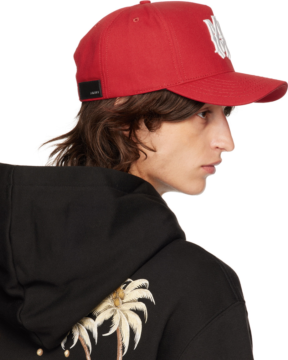 AMIRI Red Full Canvas 'MA' Cap Amiri