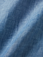 Gitman Vintage - Convertible-Collar Linen-Chambray Shirt - Blue
