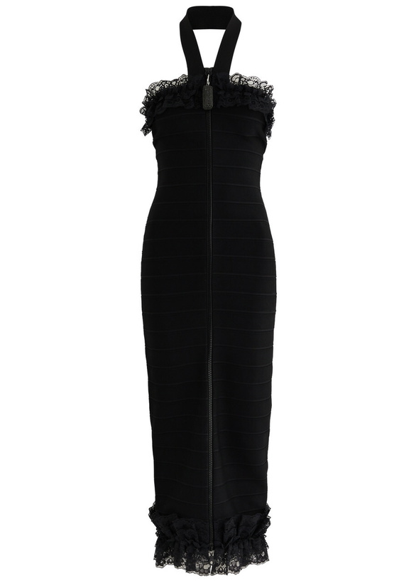 Photo: Self-portrait X Christopher Kane Lace-trimmed Midi Dress Black
