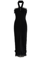 Self-portrait X Christopher Kane Lace-trimmed Midi Dress Black