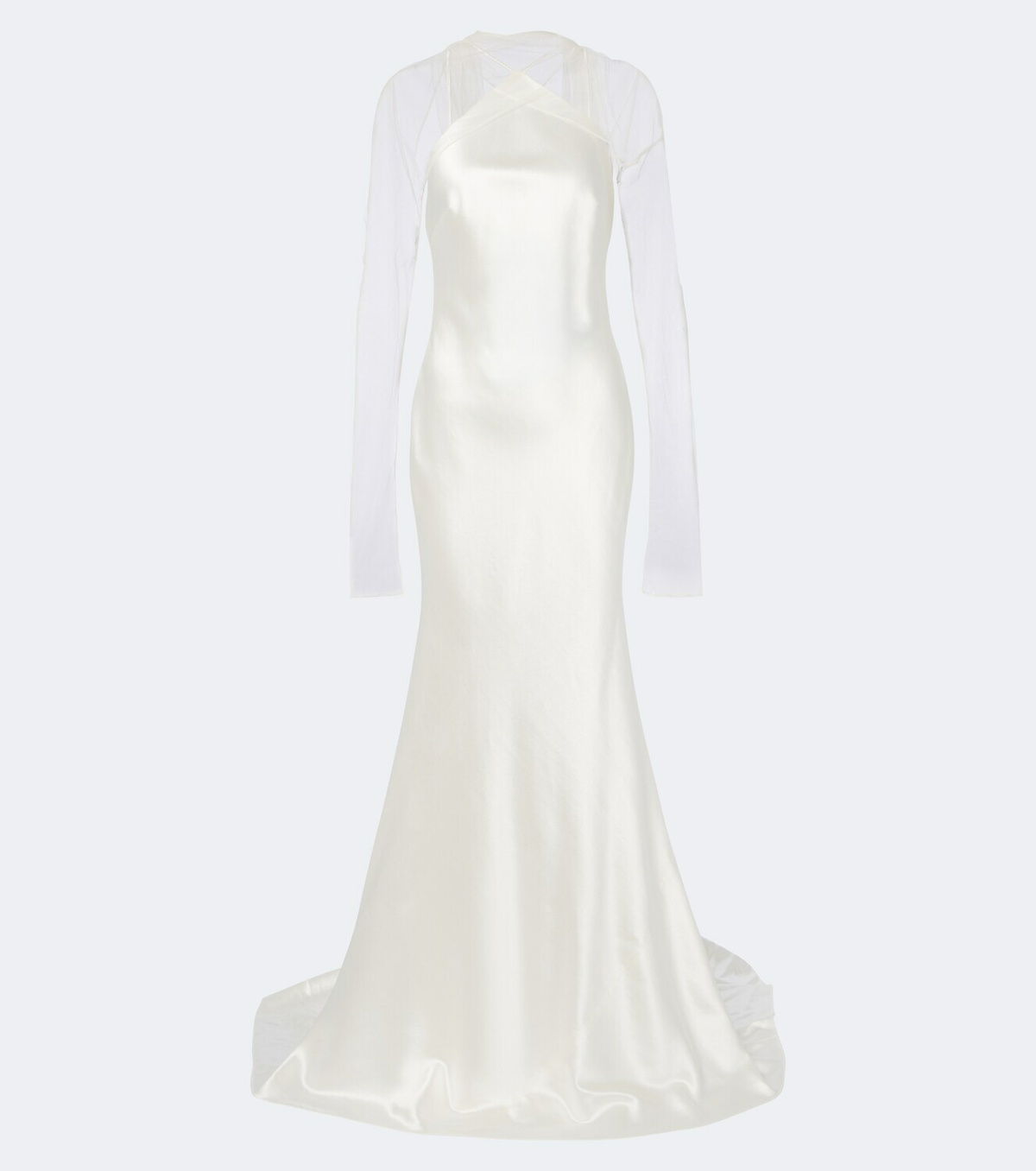 Danielle Frankel Bridal Mari caped wool and silk gown