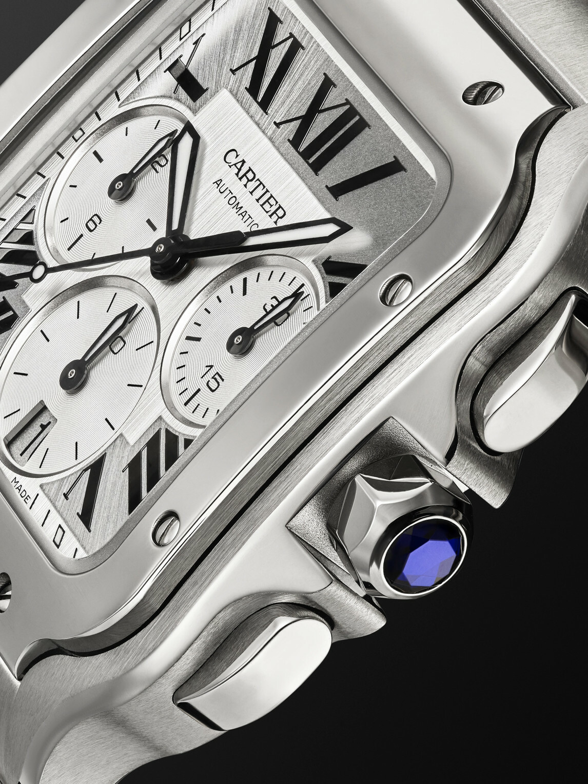 Cartier - Santos de Cartier Automatic Chronograph Stainless Steel Watch, ref.CRWSSA0083 - White