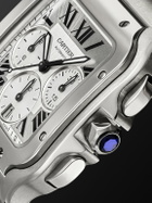 Cartier - Santos de Cartier Automatic Chronograph Stainless Steel Watch, ref.CRWSSA0083 - White