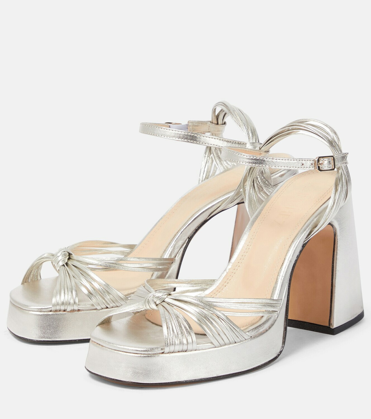 Souliers Martinez Springs leather platform sandals