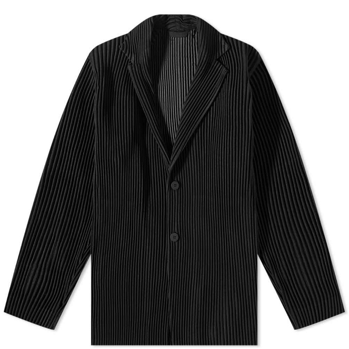 Photo: Homme Plissé Issey Miyake Men's Pleated Tailored Jacket in Black