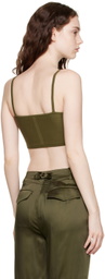 DRAE Khaki Curved Tank Top