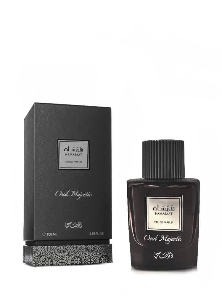 Rasasi Mens Hamasaat Oud Majestic EDP Spray 3.4 oz Fragrances 614514092262