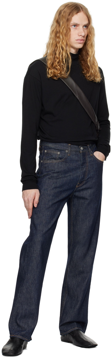 AURALEE Black Seamless Turtleneck