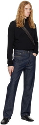 AURALEE Black Seamless Turtleneck
