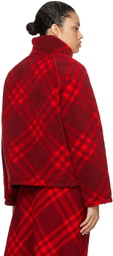 Burberry Red Check Reversible Jacket