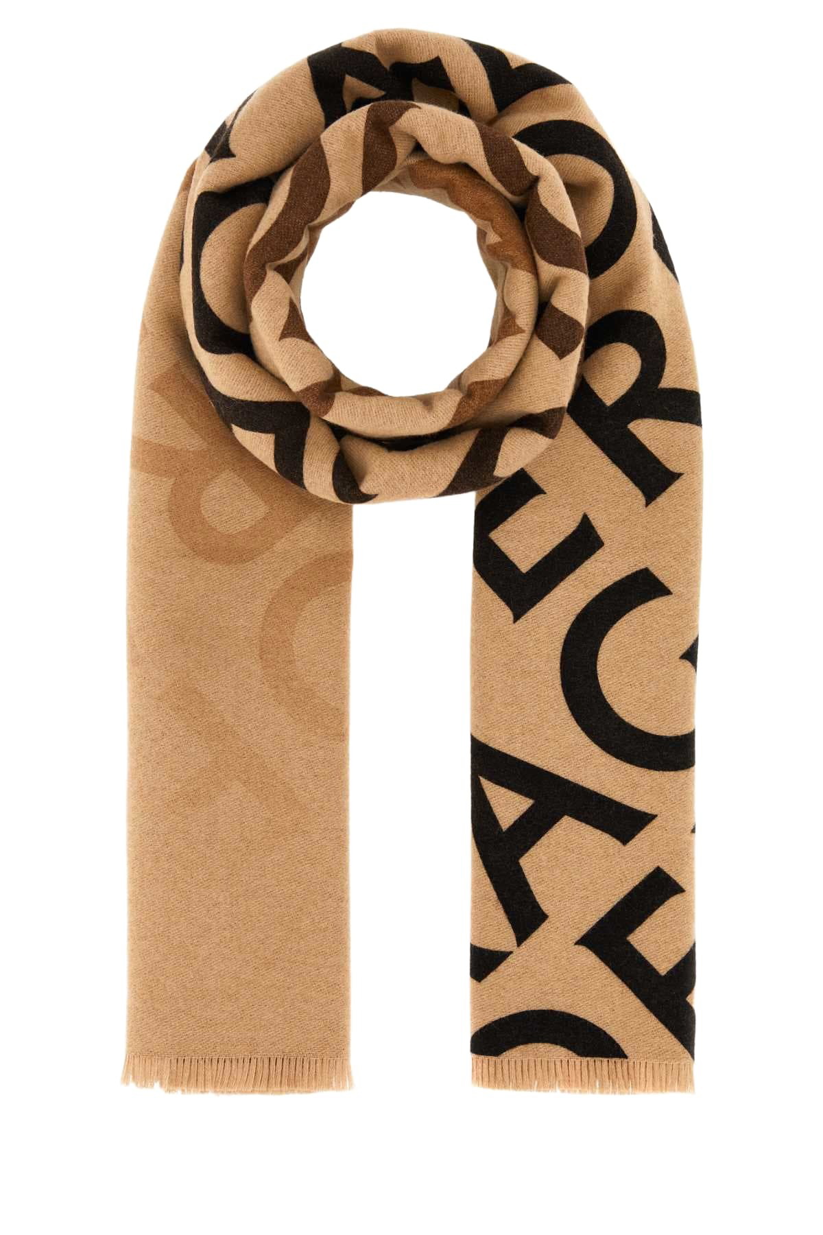 マフラー・ストール FERRAGAMO Embroidered wool blend reversible scarf Ferragamo - Logo wool scarf Salvatore Ferragamo