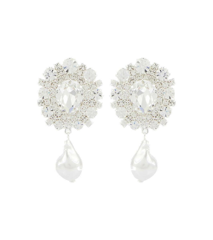 Photo: Magda Butrym Crystal-embellished faux pearl clip-on earrings