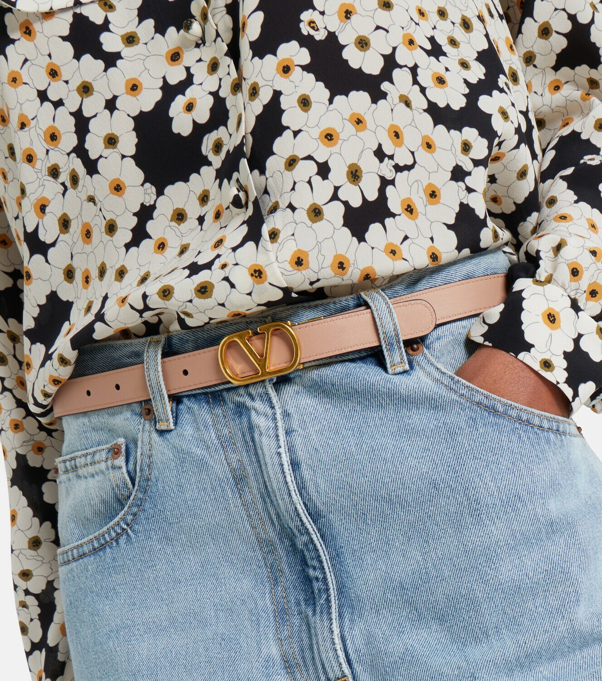 Valentino Garavani VLogo reversible leather belt