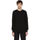 Stone Island Black Knit Logo Badge Sweater