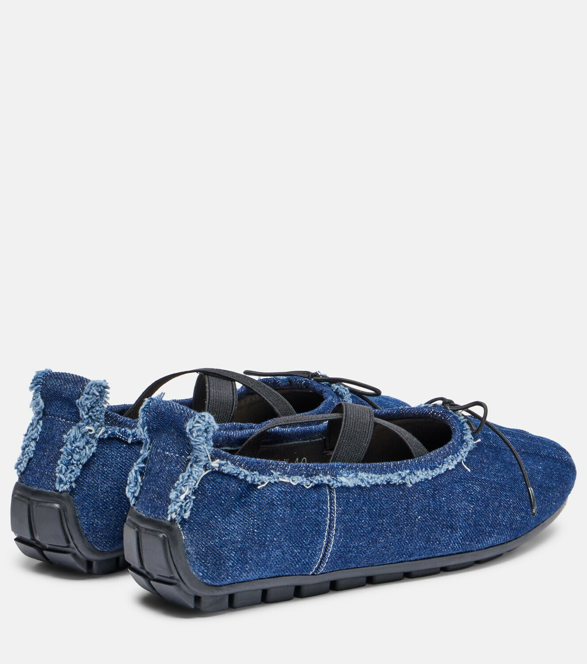 Simone Rocha Ballerina Grip denim ballet flats