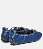 Simone Rocha Ballerina Grip denim ballet flats