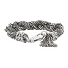 Emanuele Bicocchi Silver Medium Alternated Braided Bracelet