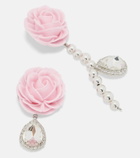 Magda Butrym Rose embellished drop earrings