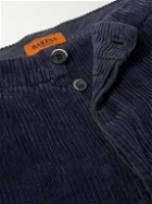 Barena - Velier Straight-Leg Garment-Dyed Cotton-Corduroy Trousers - Blue