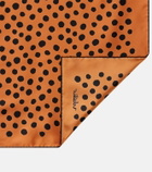 Valentino Polka-dot silk twill scarf