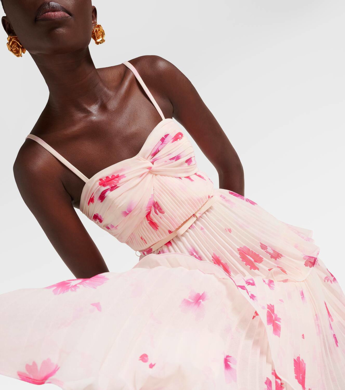 sachin and babi light blue dress Emilio Pucci Multicolor Tie Dye Chiffon Beads Embellished Long Dress M  Emilio Pucci