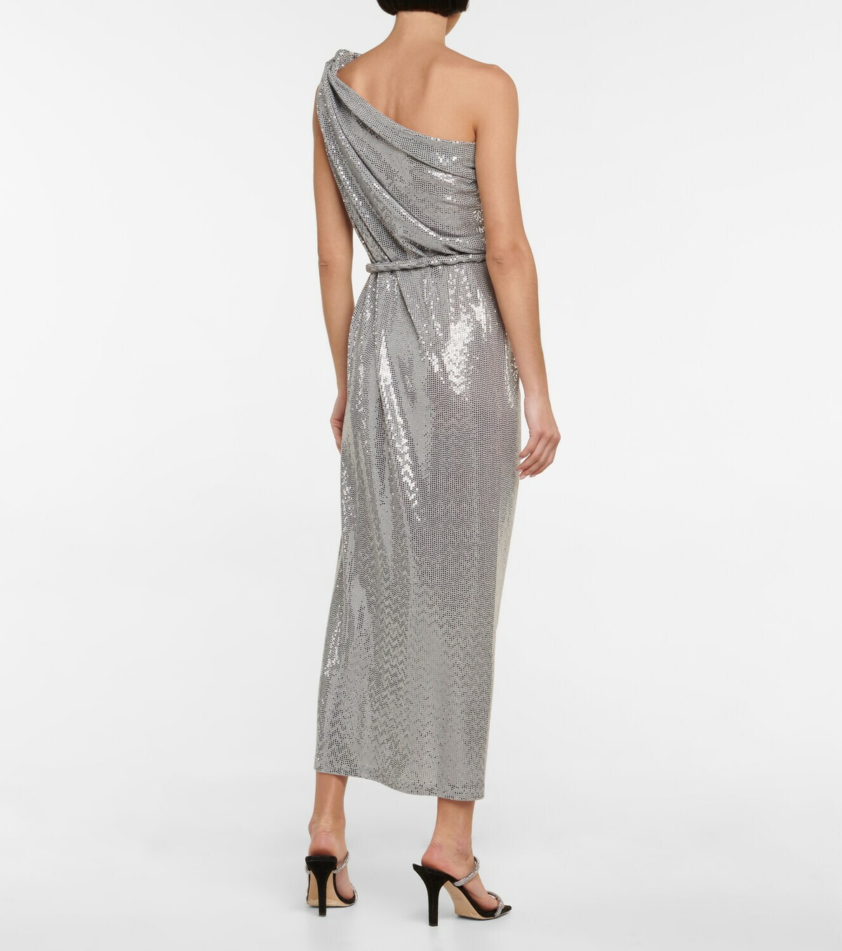 Dodo Bar Or One-shoulder sequined midi dress