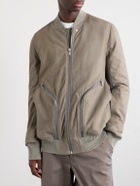 Rick Owens - Bauhaus Leather Zip-Up Flight Jacket - Gray