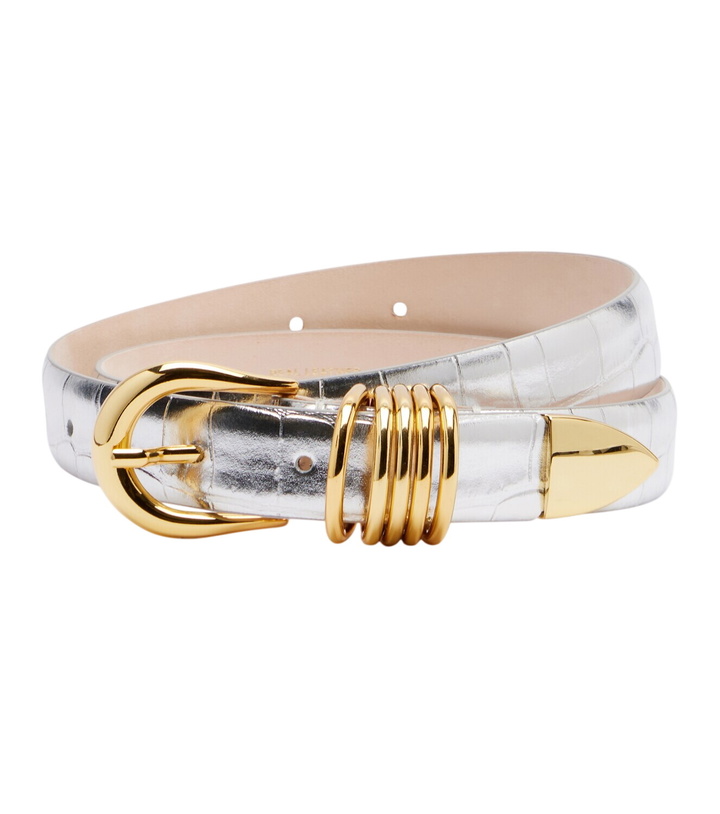 Photo: Déhanche Hollyhock croc-effect mirrored leather belt