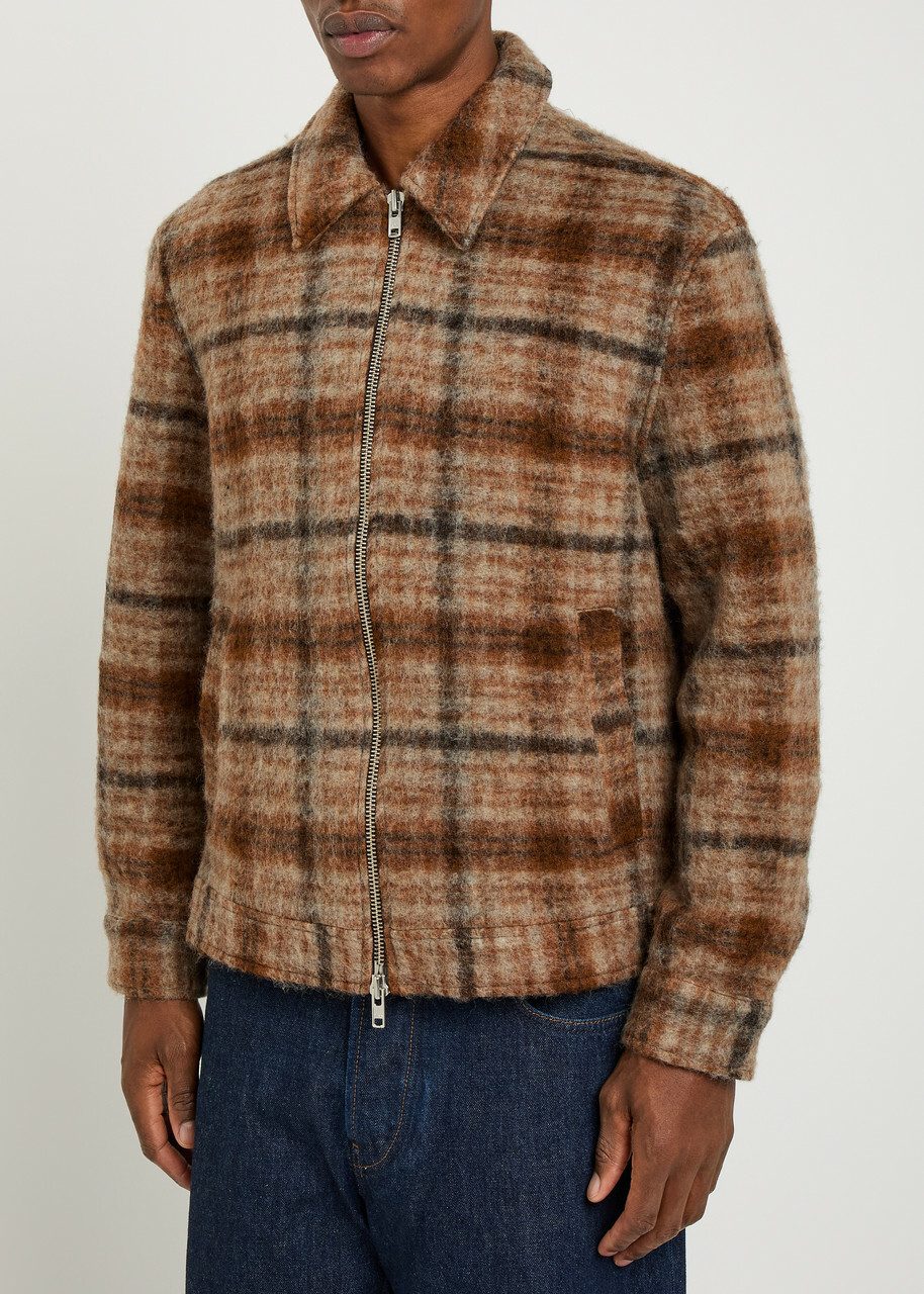 Wax London Heath Checked Wool-blend Jacket Multicoloured 1
