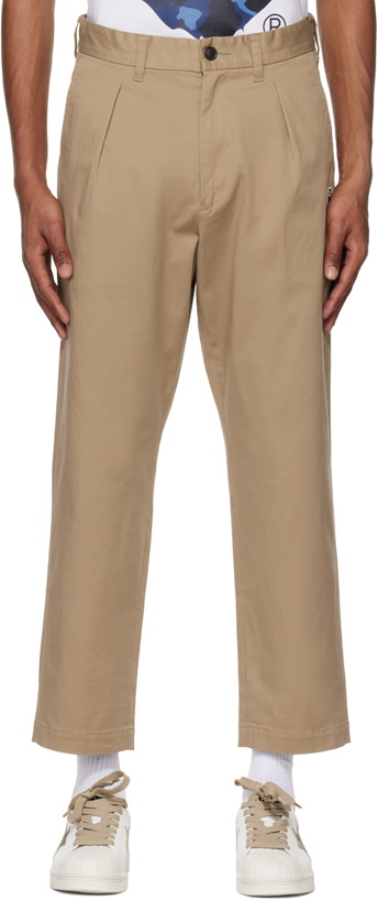 Photo: BAPE Beige One Point Trousers