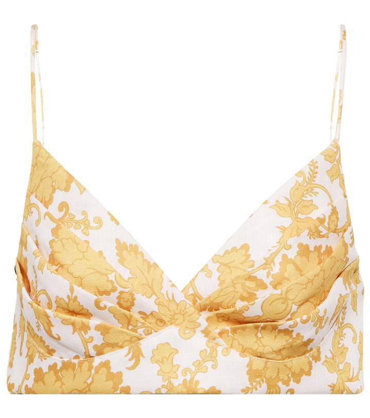 Photo: Zimmermann - Postcard floral linen bustier top