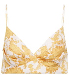 Zimmermann - Postcard floral linen bustier top