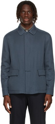 Loro Piana Blue Cashmere Horsey Jacket