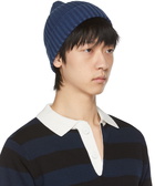 Aspesi Blue Rib Knit Beanie