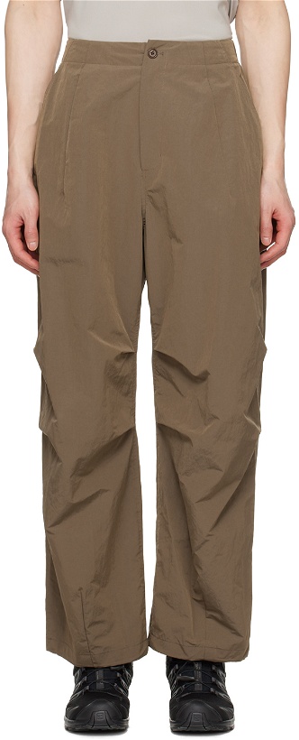 Photo: AMOMENTO Brown Relaxed-Fit Trousers