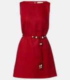 Faithfull Liu belted linen minidress