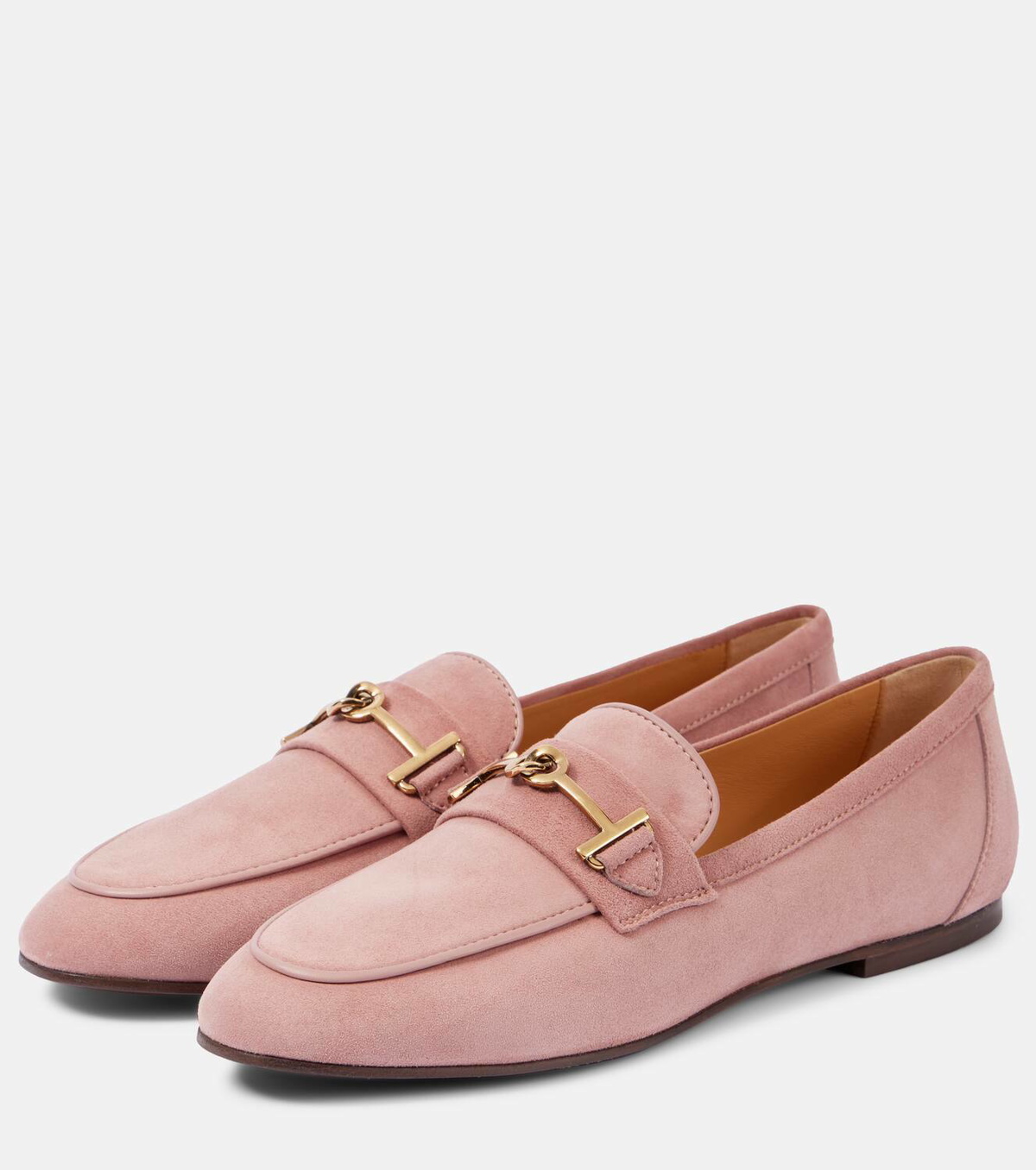 Tod's T Ring suede loafers