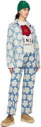 Kenzo Blue Hana Dots Denim Jacket