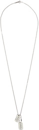 Paul Smith Silver Double Tag Necklace