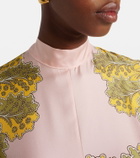 La DoubleJ Magnifico floral silk twill maxi dress