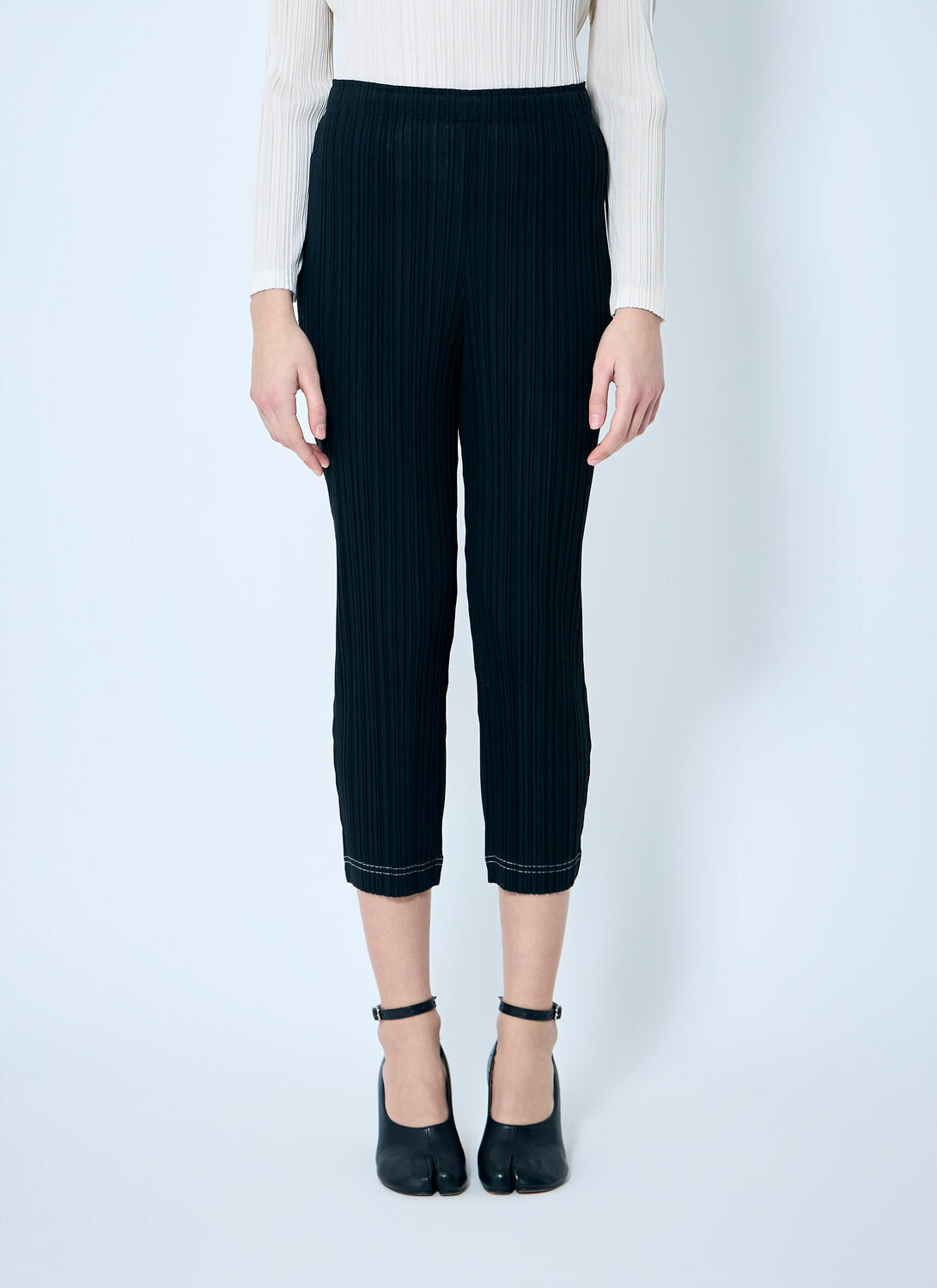 Pleats Please Issey Miyake Pleated Cropped Pants