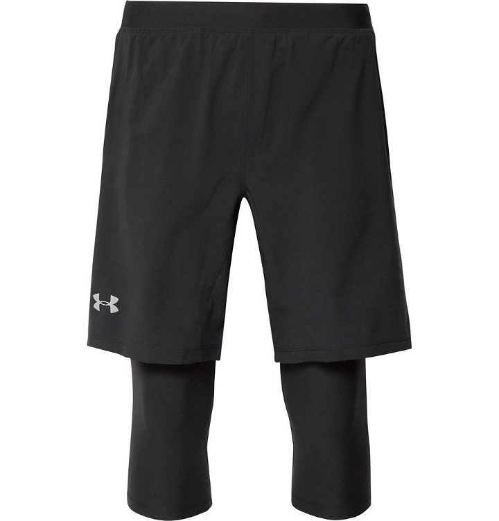 Photo: Under Armour - Launch Layered HeatGear Compression Shorts - Men - Black