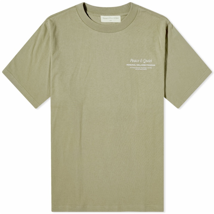 Photo: Museum of Peace and Quiet Men's Wellness Program T-Shirt in Olive