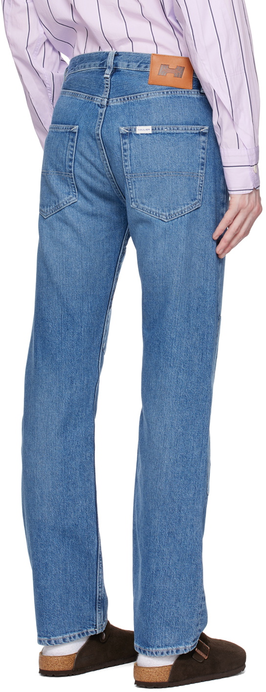 HAULIER Blue Patchwork Jeans