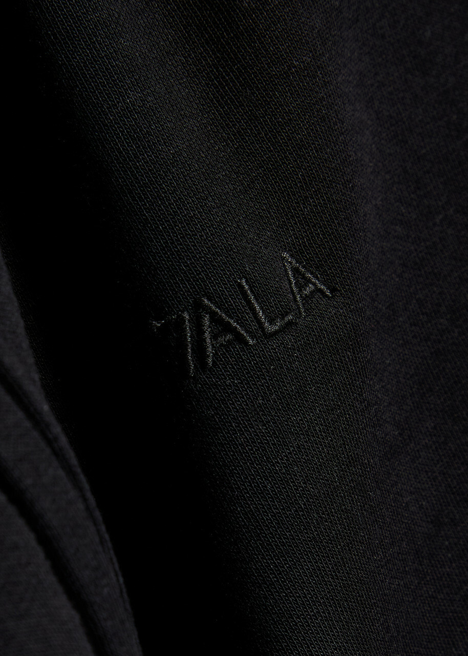 Tala Cocoon Hooded Jersey Sweatshirt Black