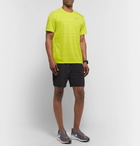 Nike Running - Miler Logo-Print Breathe Dri-FIT T-Shirt - Chartreuse