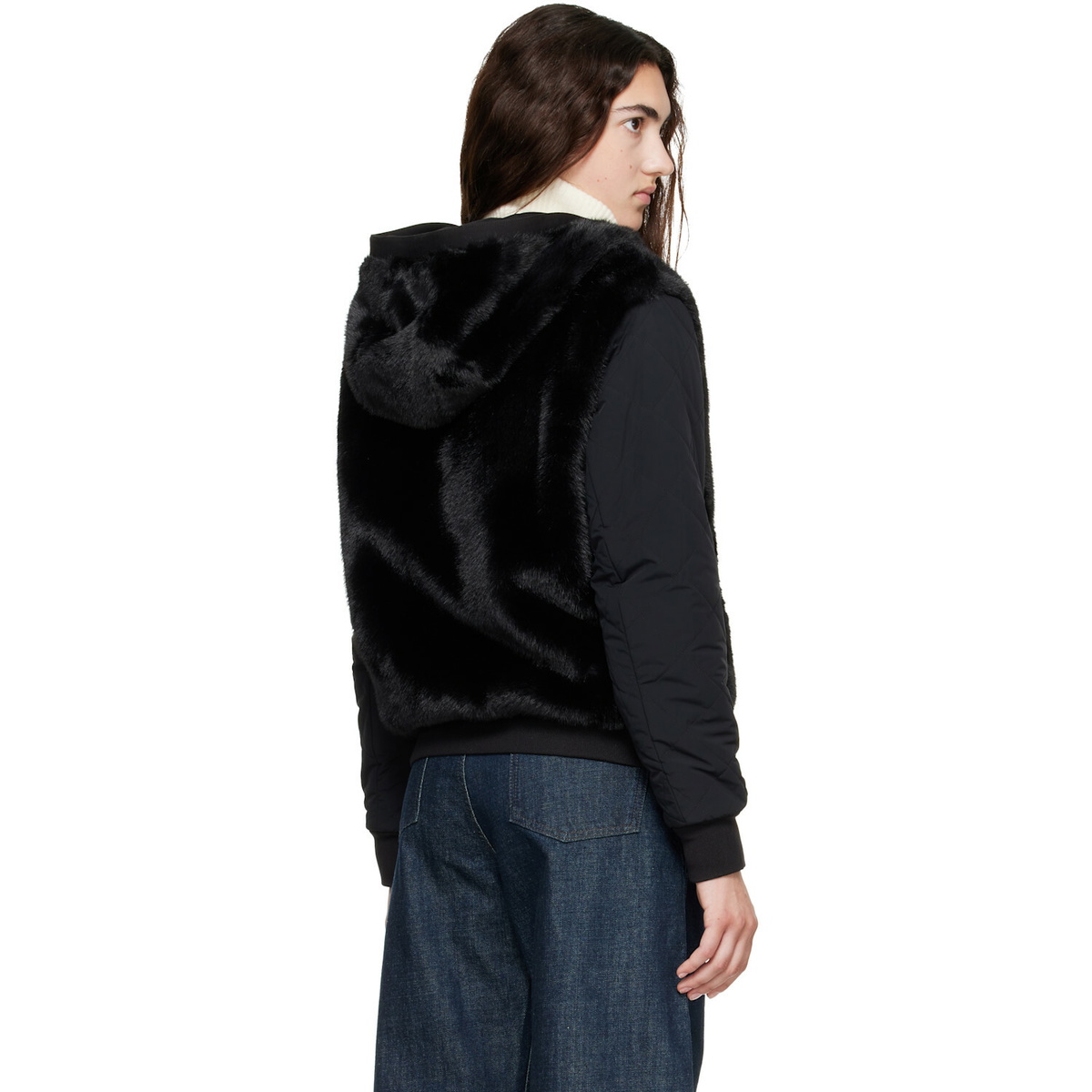 MACKAGE Black Gwendal Reversible Faux-Fur Hoodie
