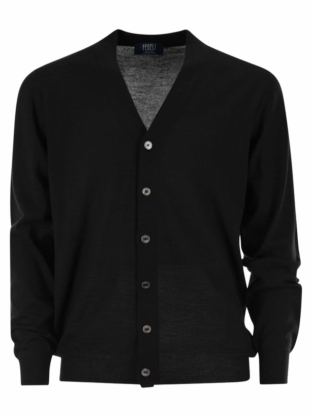 Photo: Fedeli Lightweight Virgin Wool Cardigan