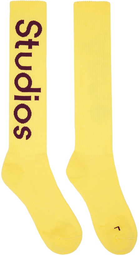 Photo: Acne Studios Yellow Knee-High Socks