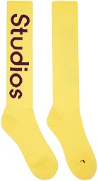 Acne Studios Yellow Knee-High Socks